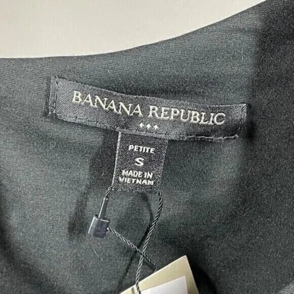 NEW Banana Republic Dress Womens Small petite black fit flare casual preppy - Picture 4 of 9